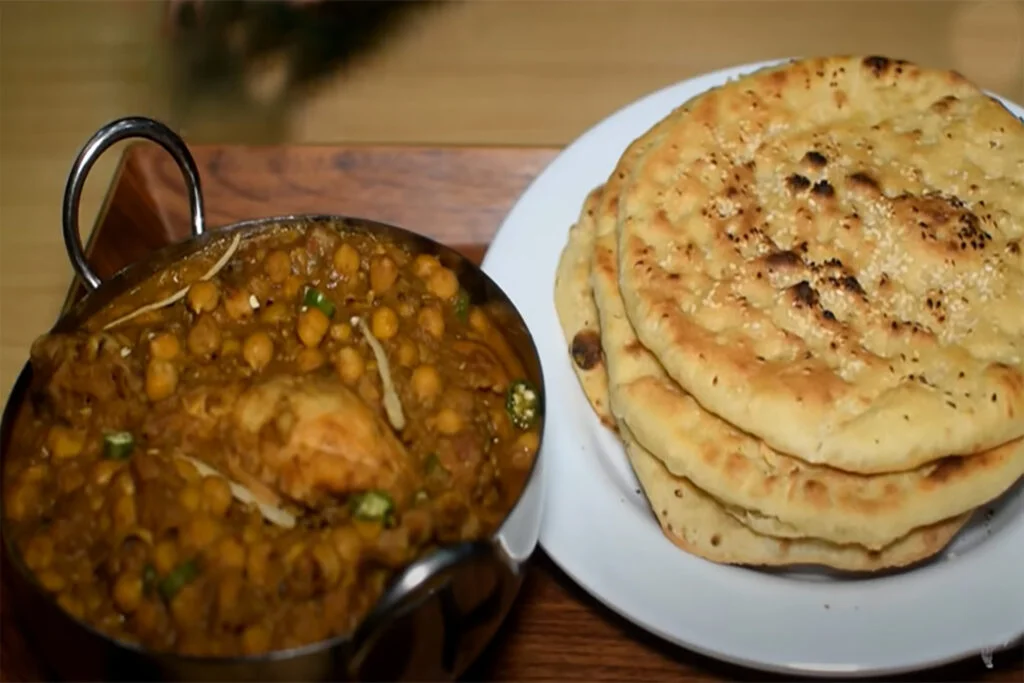 naan chanay breakfast